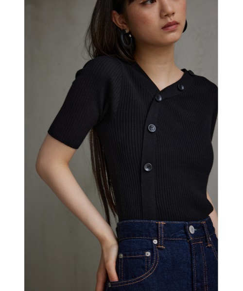 venit〇アシンメトリーセーター ラコステ LACOSTE アシンメトリーVネックテニスセーター （オフ