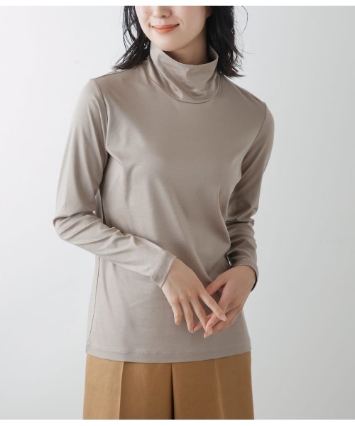 tシャツ ソフトスムース タートルネックカットソー レディース NEWYORKER tシャツ ソフトスムース タートルネックカットソー