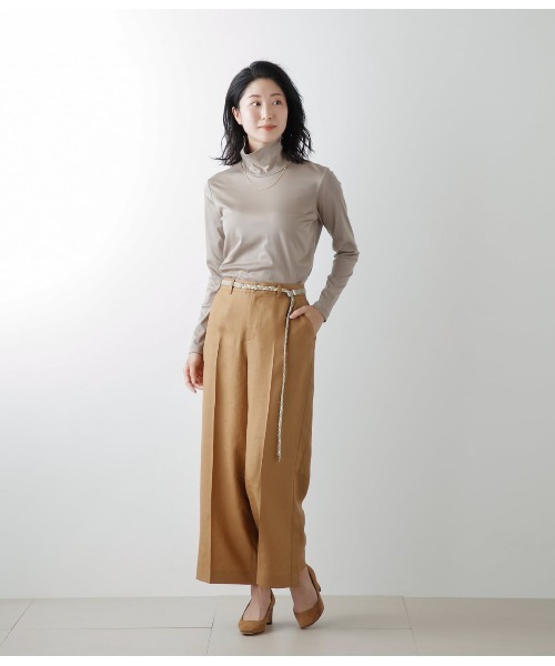 tシャツ ソフトスムース タートルネックカットソー レディース NEWYORKER tシャツ ソフトスムース タートルネックカットソー