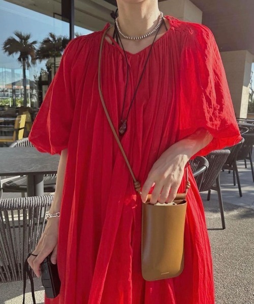 ワンピース ameri vintage 2way garment dyedress Ameri（アメリ）の「2WAY GARMENT DYE DRESS（ワンピース）」 - WEAR