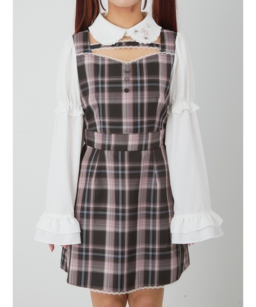 Ank Rouge ワンピース モノグラムロゴひめそでワンピース レディース 