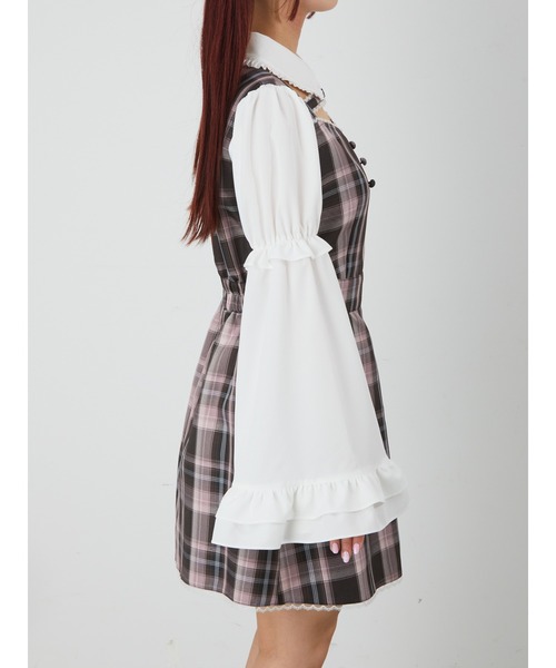 Ank Rouge ワンピース モノグラムロゴひめそでワンピース レディース 