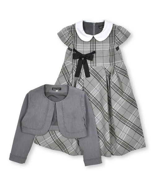 BeBe（ベベ） ワンピース 入学式 卒園式 リボンタイ付きチェック