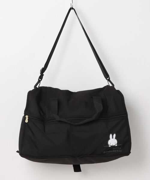 レスポートサック ミッフィー ボストンバッグ ブラック ポーチ付き Miffy Miffy ボストンバッグ 「miffy/ミッフィー」 チャーム付き