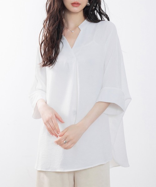 【極美品】ヨシキヒシヌマ　長袖シャツ　ブラウス　絞り加工　シワ加工　チェック 極美品】ヨシキヒシヌマ 長袖シャツ ブラウス 絞り加工 シワ加工