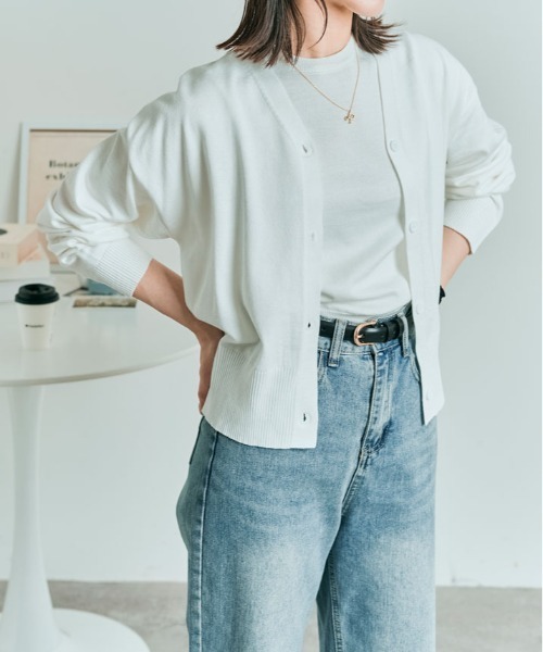 トップス short cardigan 楽天市場】【SALE 2749円→1649円】WZIPニットカーデ レディース