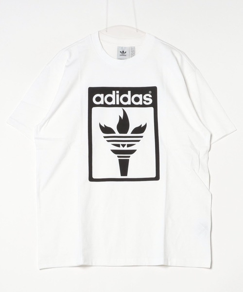 ADIDAS トレフォイル トーチ T シャツ 早い者勝ち adidas トレフォイル トーチ Tシャツ コーデが決まる