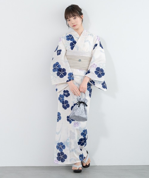 新品　出来上がり浴衣 SOUBIEN（創美苑） 浴衣 夏を彩るレディース浴衣2点セット （浴衣＋帯