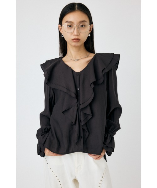 ブラウス シャツ MD NOSTALGIC RUFFLE ブラウス レディース Disney SERIES CREATED by MOUSSY | MD NOSTALGIC RUFFLE