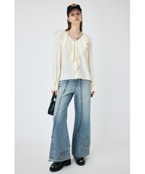 MOUSSY ブラウス シャツ RUFFLE レディース : ZOZOTOWN Yahoo!店