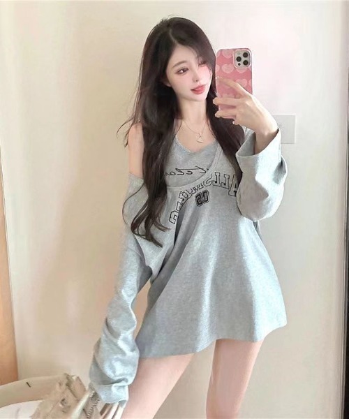DEVICE tシャツ ナンバリング ロゴ レイヤード 韓国 ストリート