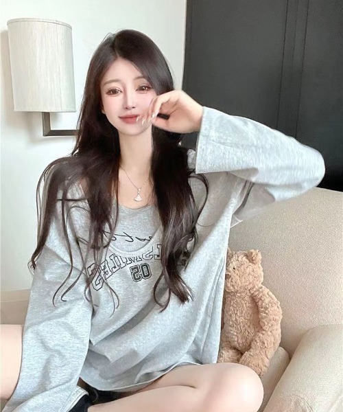 DEVICE tシャツ ナンバリング ロゴ レイヤード 韓国 ストリート