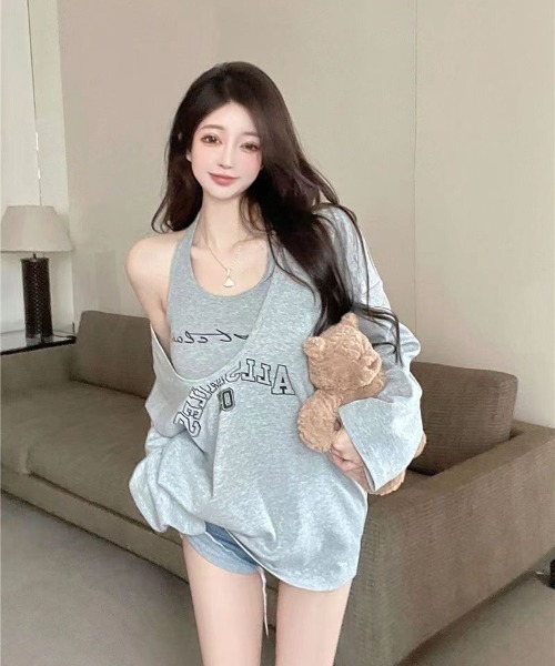 DEVICE tシャツ ナンバリング ロゴ レイヤード 韓国 ストリート