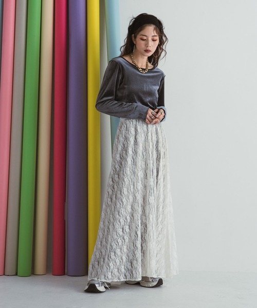 bohmal（ボマール） tシャツ 2WAYベロアトップス レディース