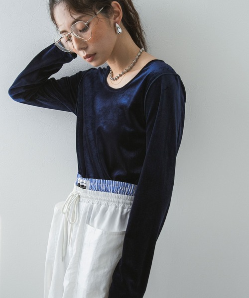 bohmal（ボマール） tシャツ 2WAYベロアトップス レディース