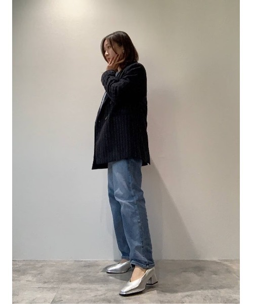 NICAL パンプス 「本革」「NICAL」Vカットチャンキーヒールパンプス