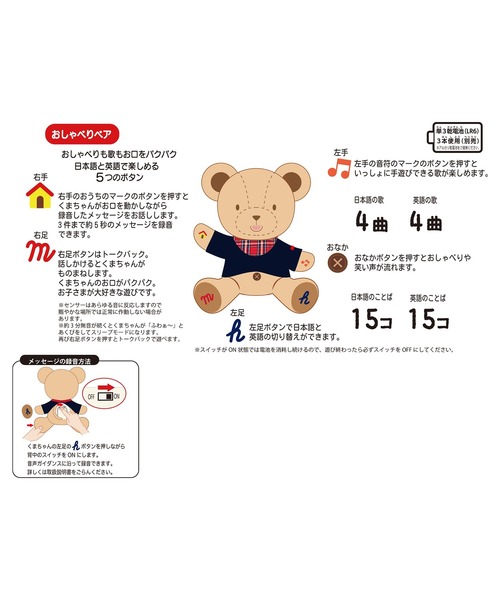 MIKI HOUSE（ミキハウス） おもちゃ 「箱入り」おしゃべりベア