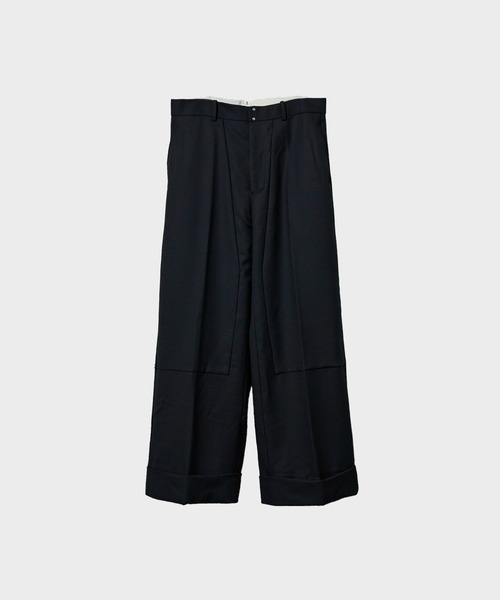 TANAKA スラックス 「TANAKA / タナカ」THE WORK TROUSERS BLACK