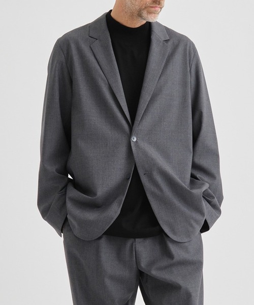 ATON テーラードジャケット グレー ATON ジャケット テーラードジャケット WOOL TOROPICAL TAILORED