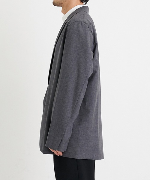 ATON グレー テーラードジャケット　04 ATON ジャケット テーラードジャケット WOOL TOROPICAL TAILORED