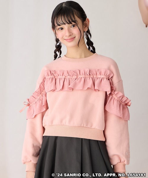 大量♡まとめ売り♡♡マイメロクロミ♡セットアップ♡ジャンスカトレーナー♡ Amoriregirl×kuromiコラボ】クロミ袖刺繍ラッフルスウェット