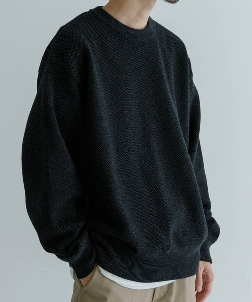 トップス crepuscule moss stitch henryneck sweater crepuscule / Moss Stitch V Neck PO – CASDAY / キャスデイ
