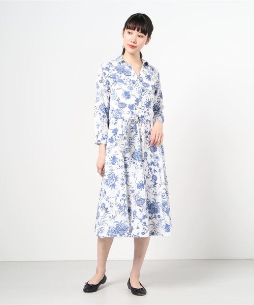 GRACE CONTINENTAL」 シャツワンピース 36 ブルー レディース 