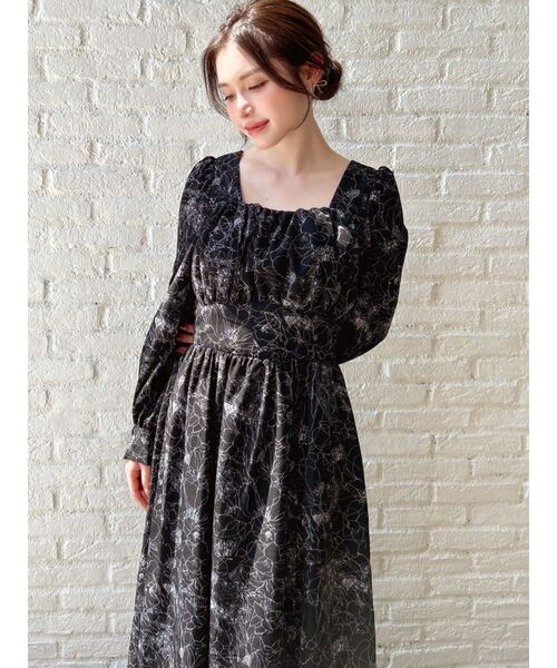 新品タグ付✨CELFORD フレア ギャザー シャツ ロングワンピース サックス 新品タグ付✨CELFORD フレア ギャザー シャツ ロングワンピース