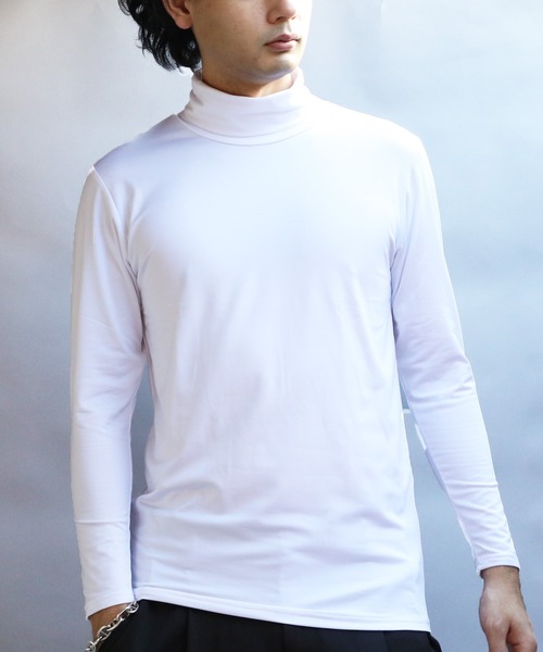 8 tシャツ 裏起毛ストレッチタートルネック メンズ レディース