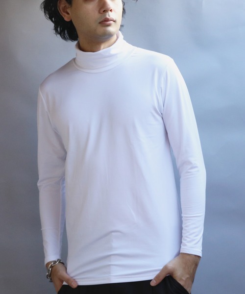 8 tシャツ 裏起毛ストレッチタートルネック メンズ レディース