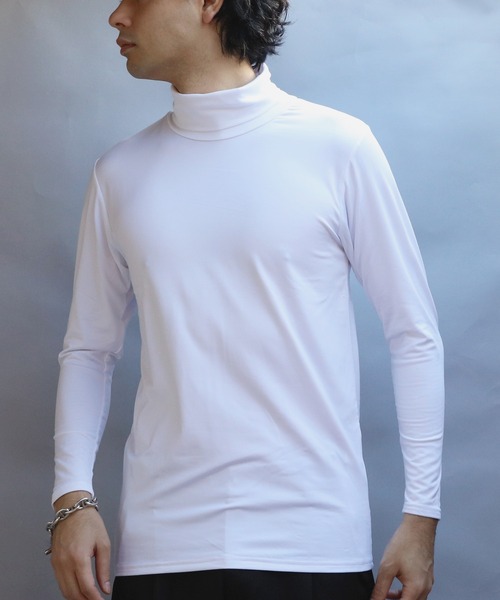 8 tシャツ 裏起毛ストレッチタートルネック メンズ レディース