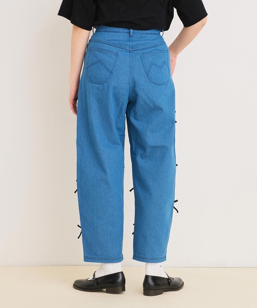 ⚫︎wynken⚫︎リボン柄のデニムパンツ 10Y 未開封 ⚫︎wynken⚫︎リボン柄のデニムパンツ 10Y 未開封 リボンデニム