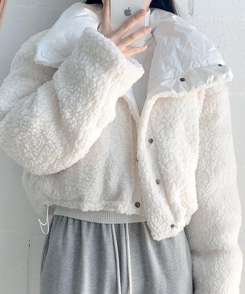 Riff（リフ） ブルゾン アウター リバーシブルボアブルゾン ジャケット