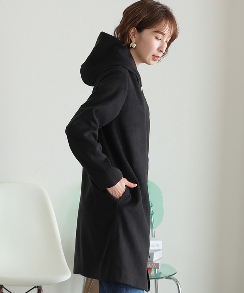 「ElegChic」 「cle des zones」ダッフルコート M オフホワイト レディース_画像3