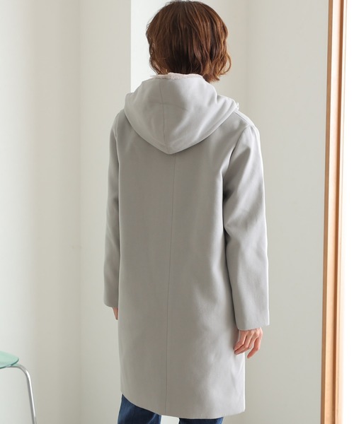 ElegChic 「cle des zones」ダッフルコート M オフホワイト レディース