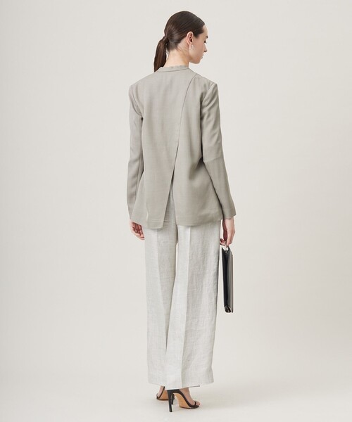 ICB（アイシービー） ジャケット ノーカラージャケット Vi/Ly/Liツイル