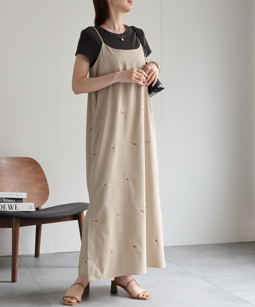 sakishimatokyo ワンピース フラワー刺繍 キャミワンピース/flower