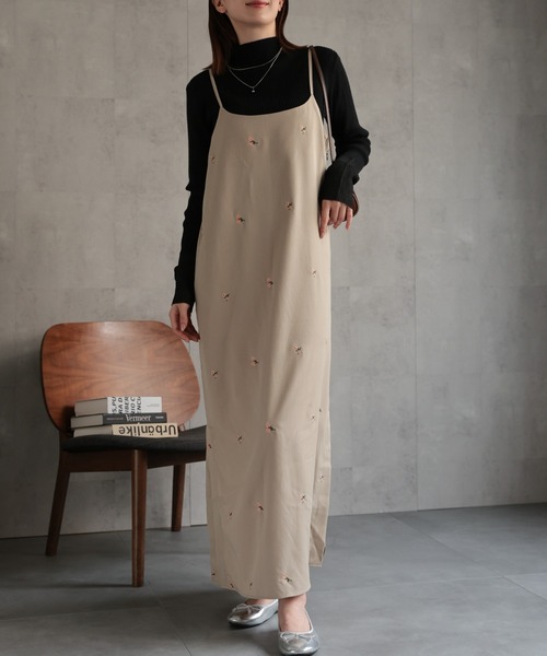 sakishimatokyo ワンピース フラワー刺繍 キャミワンピース/flower