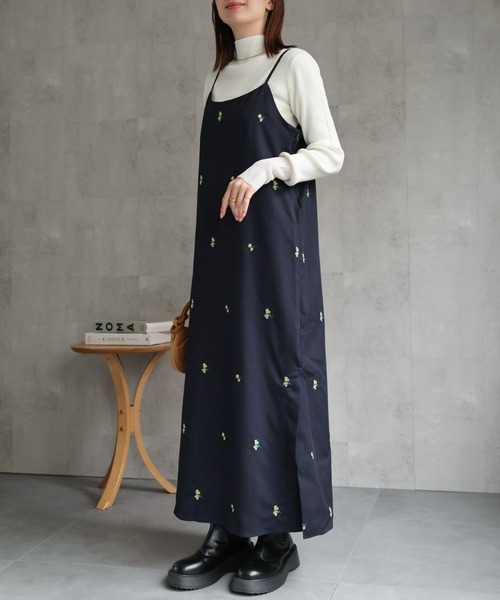 sakishimatokyo ワンピース フラワー刺繍 キャミワンピース/flower