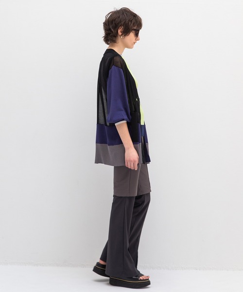 【値下げ可能】AULA AILA（完売品）カラーブロックシアーニットカーディガン 楽天市場】AULA AILA アウラアイラ カラーブロックシアーニット