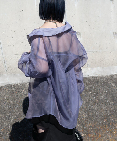 Mavie..7 シアーシャツ ビスチェ Mavie..7】setビスチェ+シアーシャツ | Remind me and forever