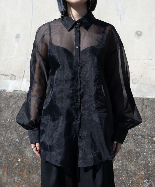 Mavie..7 シアーシャツ ビスチェ Mavie..7 ブラウス シャツ 「Mavie..7」setビスチェ+シアー