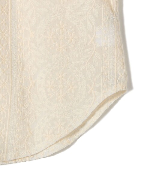 SHIPS（シップス） ブラウス シャツ 「洗濯機可能」レース バルーン 袖