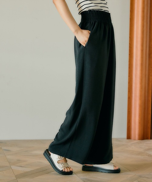 Theory 20aw ワイドストレートパンツ ブラック Theory 20aw ワイドストレートパンツ