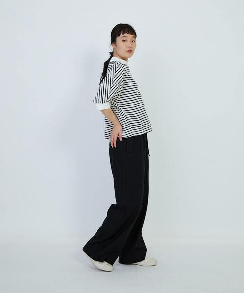 LOISIR tシャツ コットンドルマンスリーブプルオーバー
