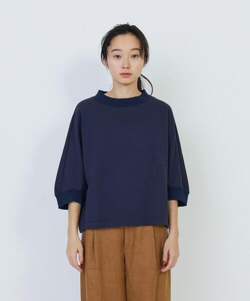 LOISIR tシャツ コットンドルマンスリーブプルオーバー