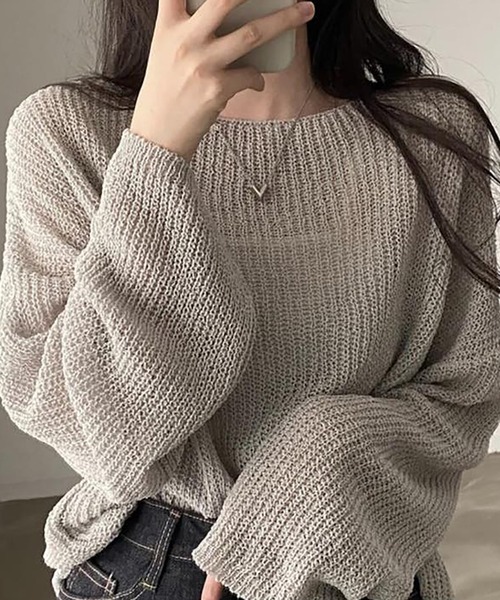 「Ulysses」 「Girly Doll」長袖ニット F グレー レディース_画像7