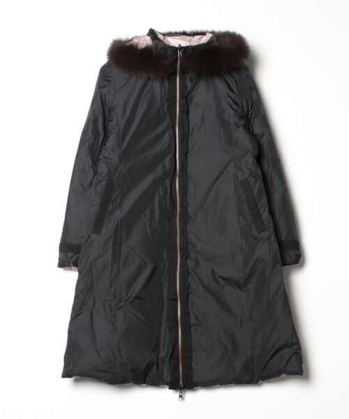 「LANVIN en Bleu」 ダウンコート 38 グレー レディース_画像3