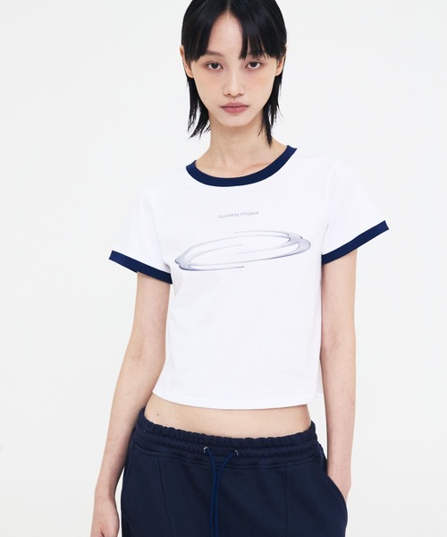 tシャツ Opening Project／クロップドリンガーショートスリーブT レディース Opening Project tシャツ Project／クロップドリンガーショート