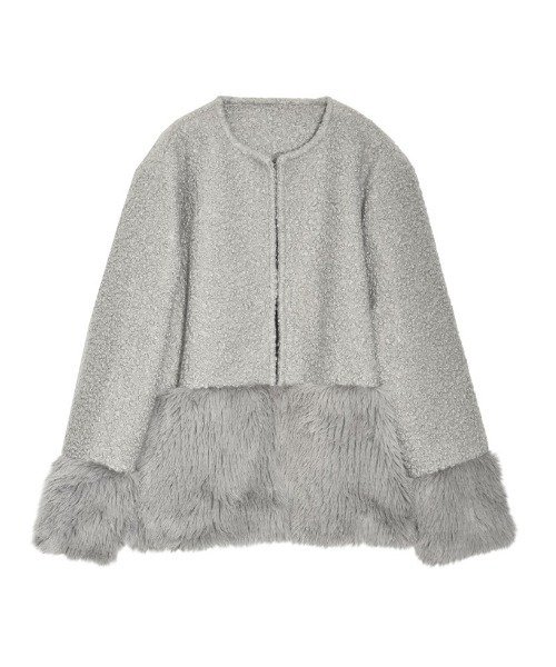 「Re:EDIT」 「MEISM」ノーカラージャケット MEDIUM ブラック レディース_画像9